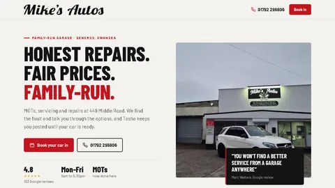 Mike’s Autos — project preview